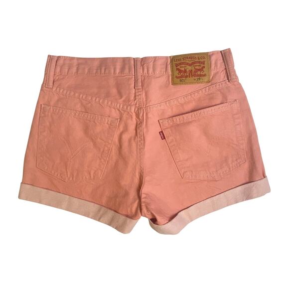 Levi's Salmon Mid-Rise Cuffed Hem 5-Pocket Hem Irregular Fit Size 29 - Picture 2 of 10